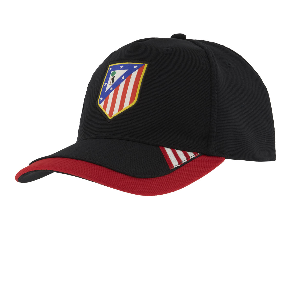 Black Cap with Crest and Stripes image number null